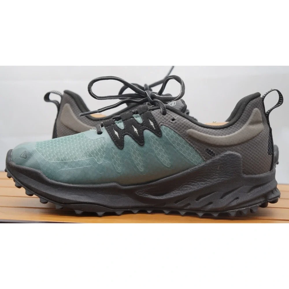Keen Zionic Waterproof Hiking Outdoor Shoes 9 Green Black Lace Up Trail Men’s